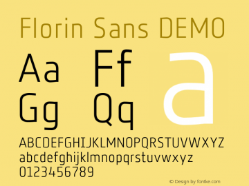 Ejemplo de fuente Florin Sans #1