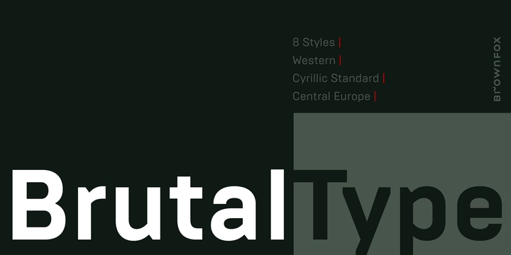 Ejemplo de fuente Brutal Type #1