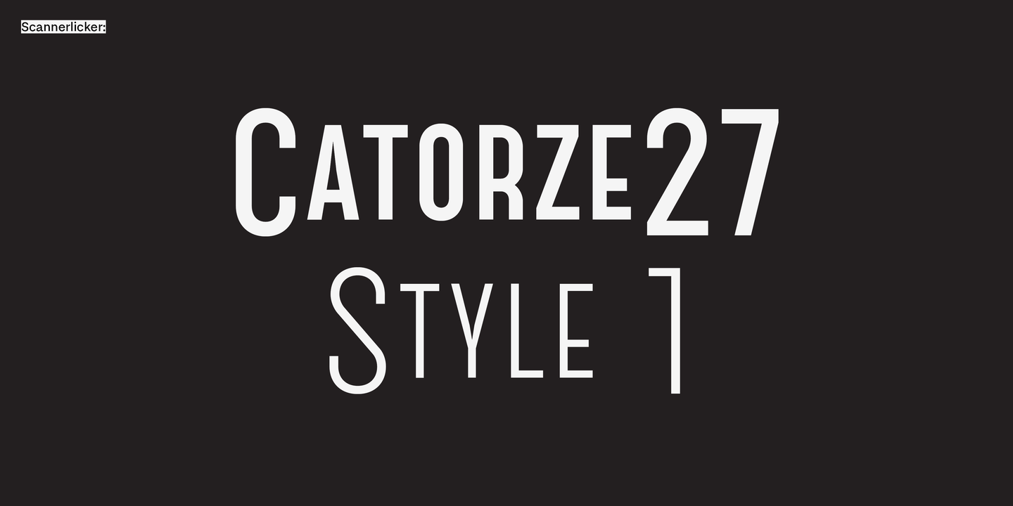 Ejemplo de fuente Catorze27 Style1 #1