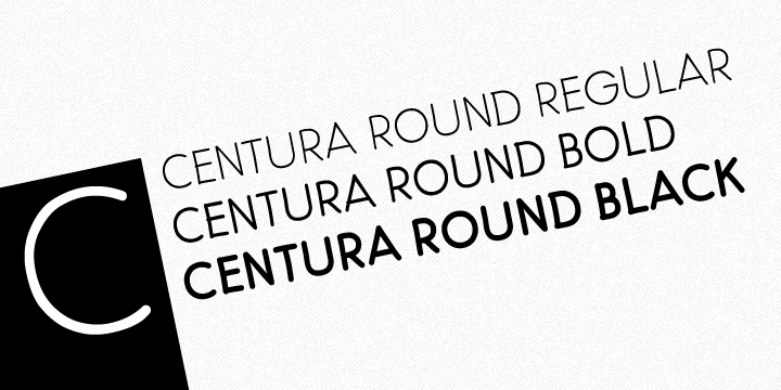 Ejemplo de fuente Centura Round #2