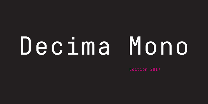 Ejemplo de fuente Decima Mono X #1