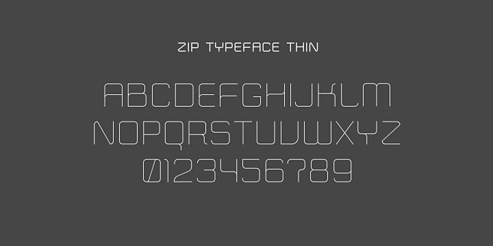 Ejemplo de fuente Zip Typeface #2