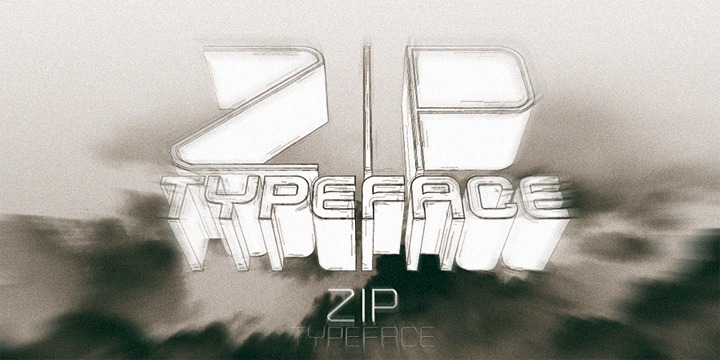 Ejemplo de fuente Zip Typeface #4