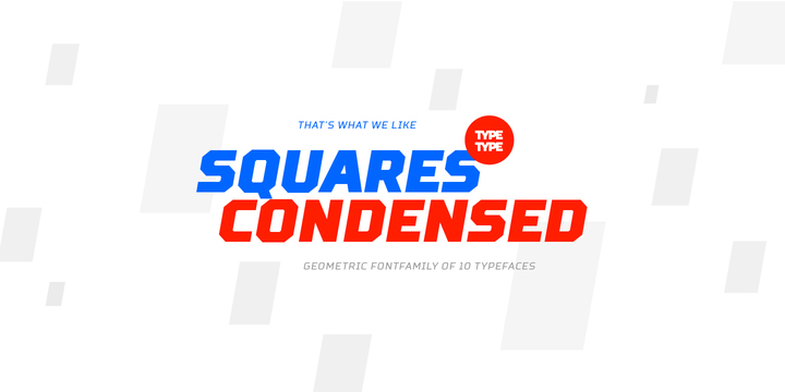 Ejemplo de fuente TT Squares Condensed #2