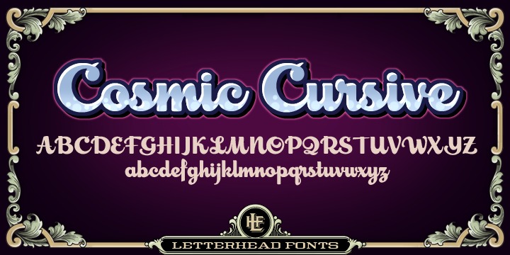 Ejemplo de fuente LHF Cosmic Cursive #1