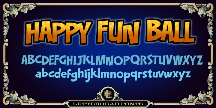 Ejemplo de fuente LHF Happy Fun Ball #1