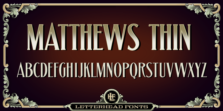 Ejemplo de fuente LHF Matthews Thin #1