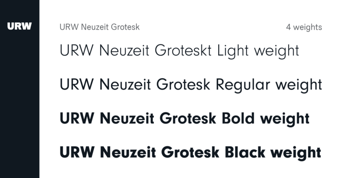 Ejemplo de fuente Neuzeit Grotesk #2