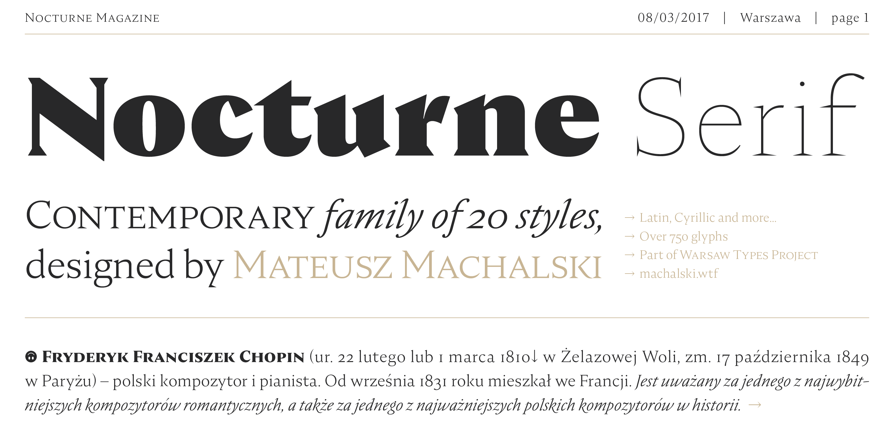 Ejemplo de fuente Nocturne Serif #2