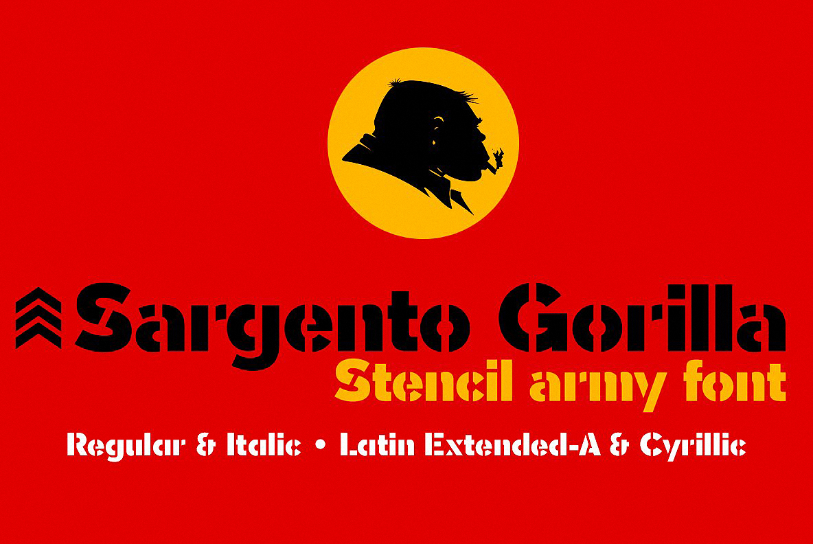 Ejemplo de fuente Sargento Gorila #1