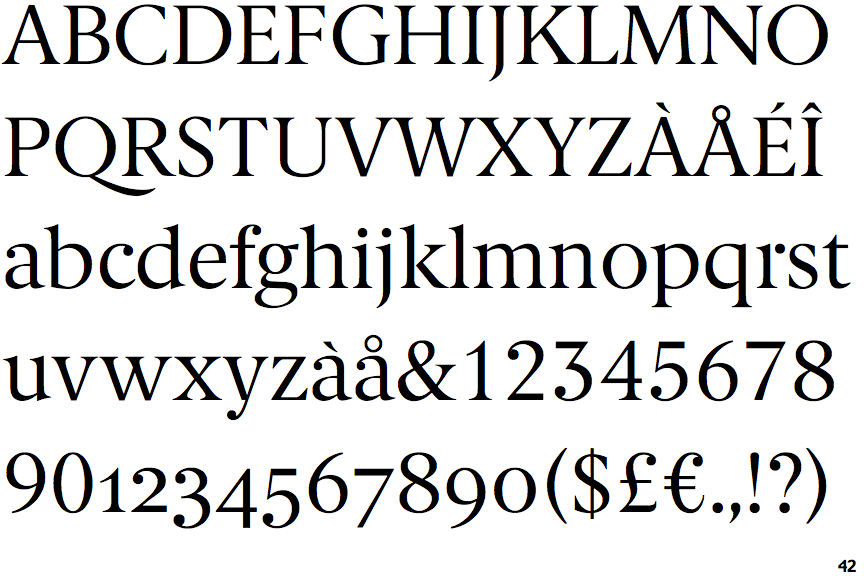 Ejemplo de fuente Berlingske Serif #1