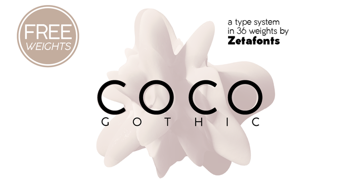 Ejemplo de fuente Coco Gothic #1