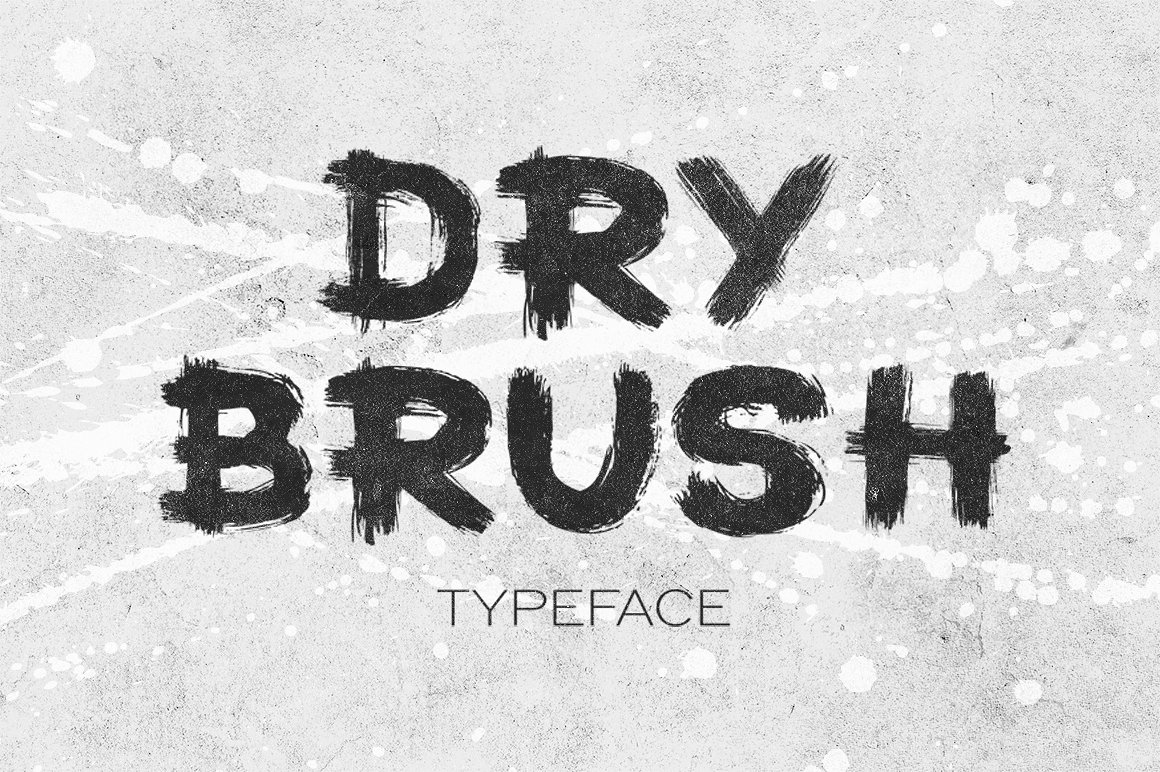 Ejemplo de fuente Dry brush #1