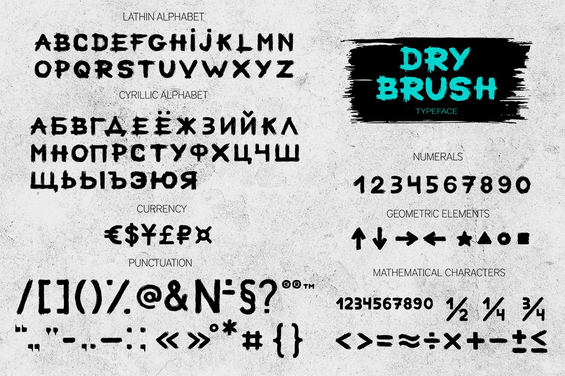 Ejemplo de fuente Dry brush #5