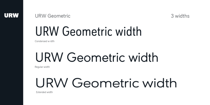 Ejemplo de fuente URW Geometric #3