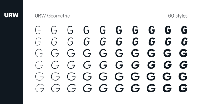 Ejemplo de fuente URW Geometric #4