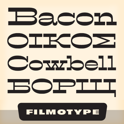 Ejemplo de fuente Filmotype Western #1