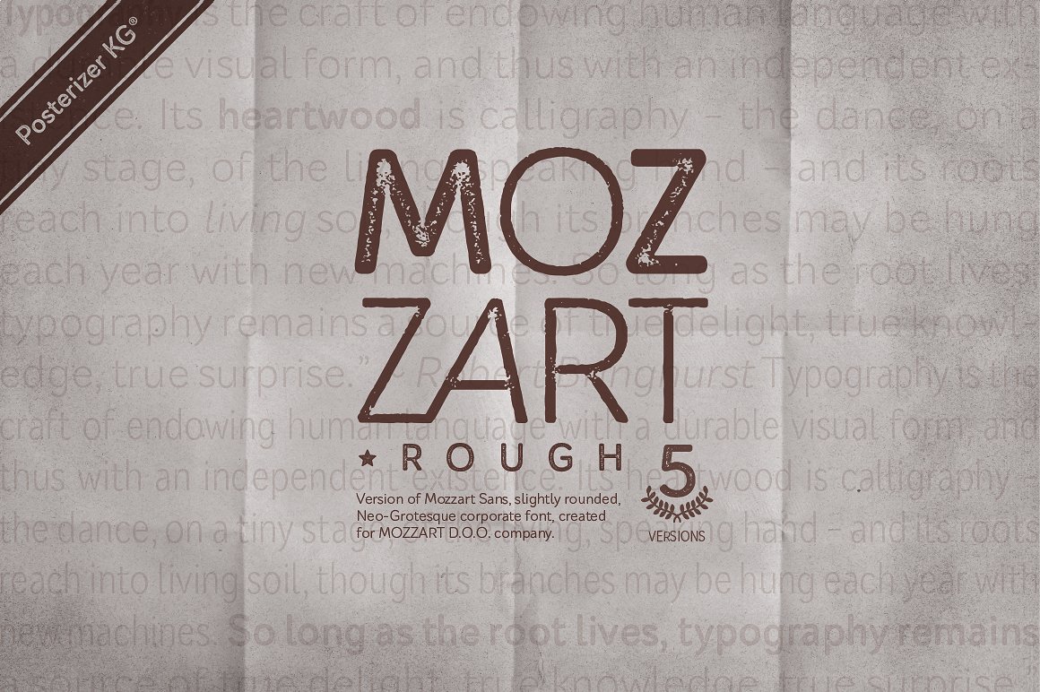 Ejemplo de fuente Mozzart Rough #5