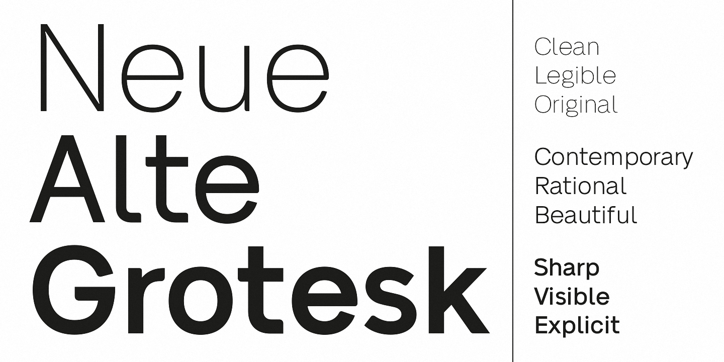 Ejemplo de fuente Neue Alte Grotesk #1