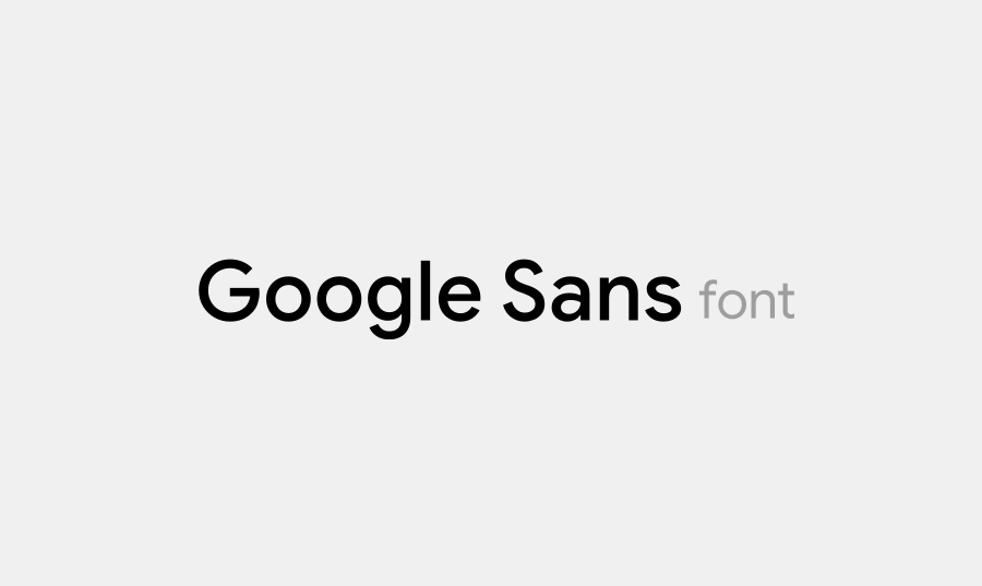 Ejemplo de fuente Google Sans #1