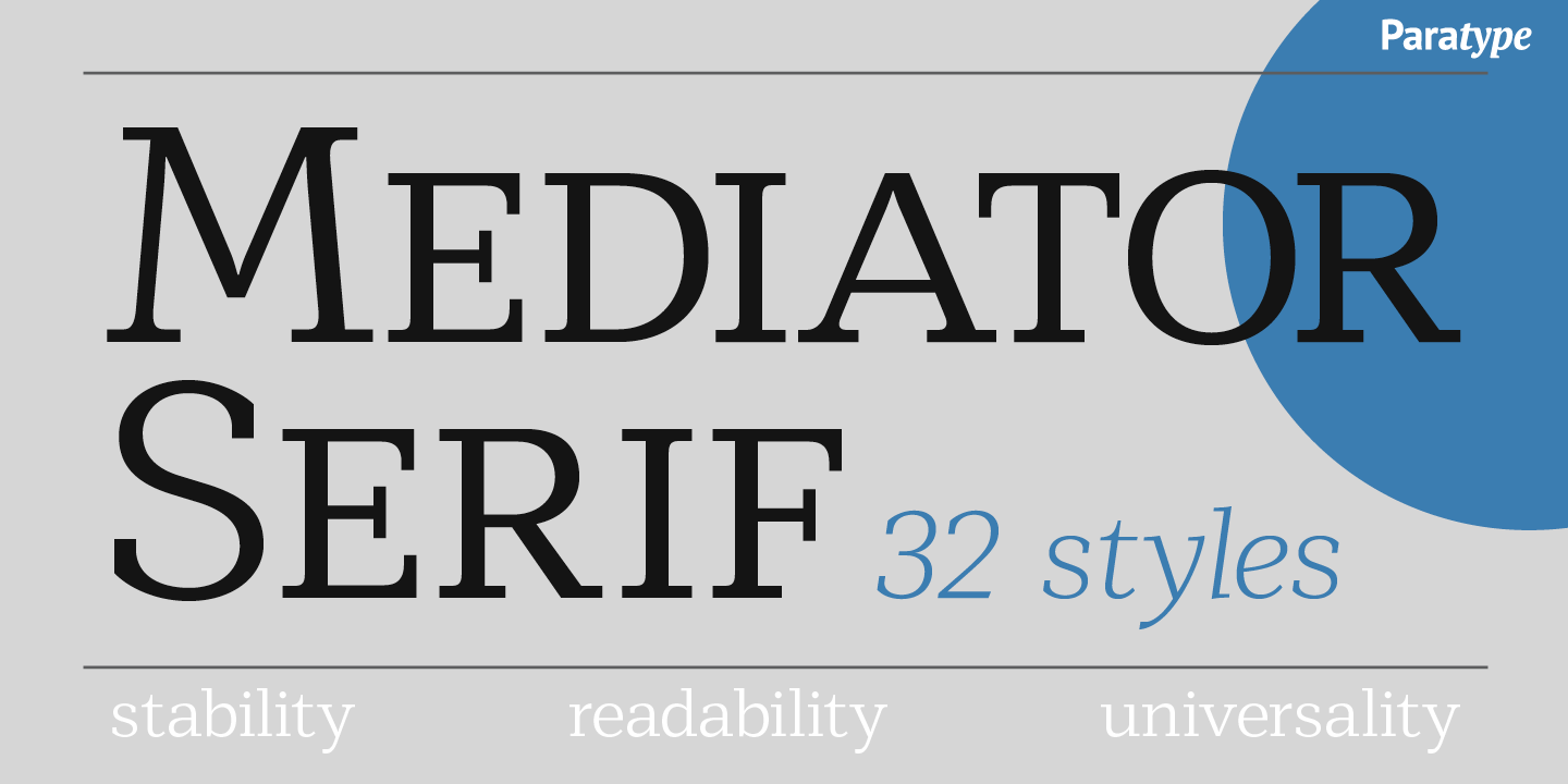 Ejemplo de fuente Mediator Serif #2