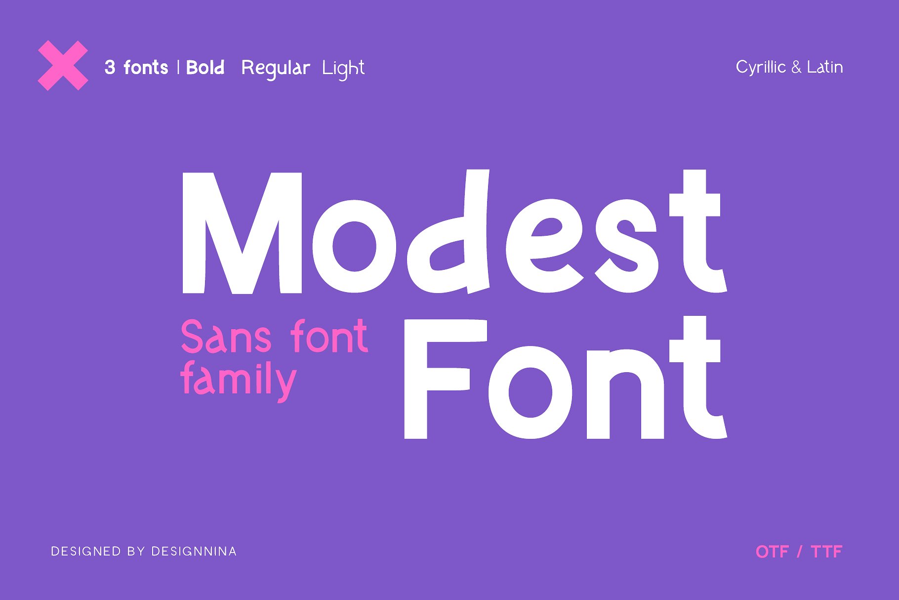 Ejemplo de fuente Modest Font #1