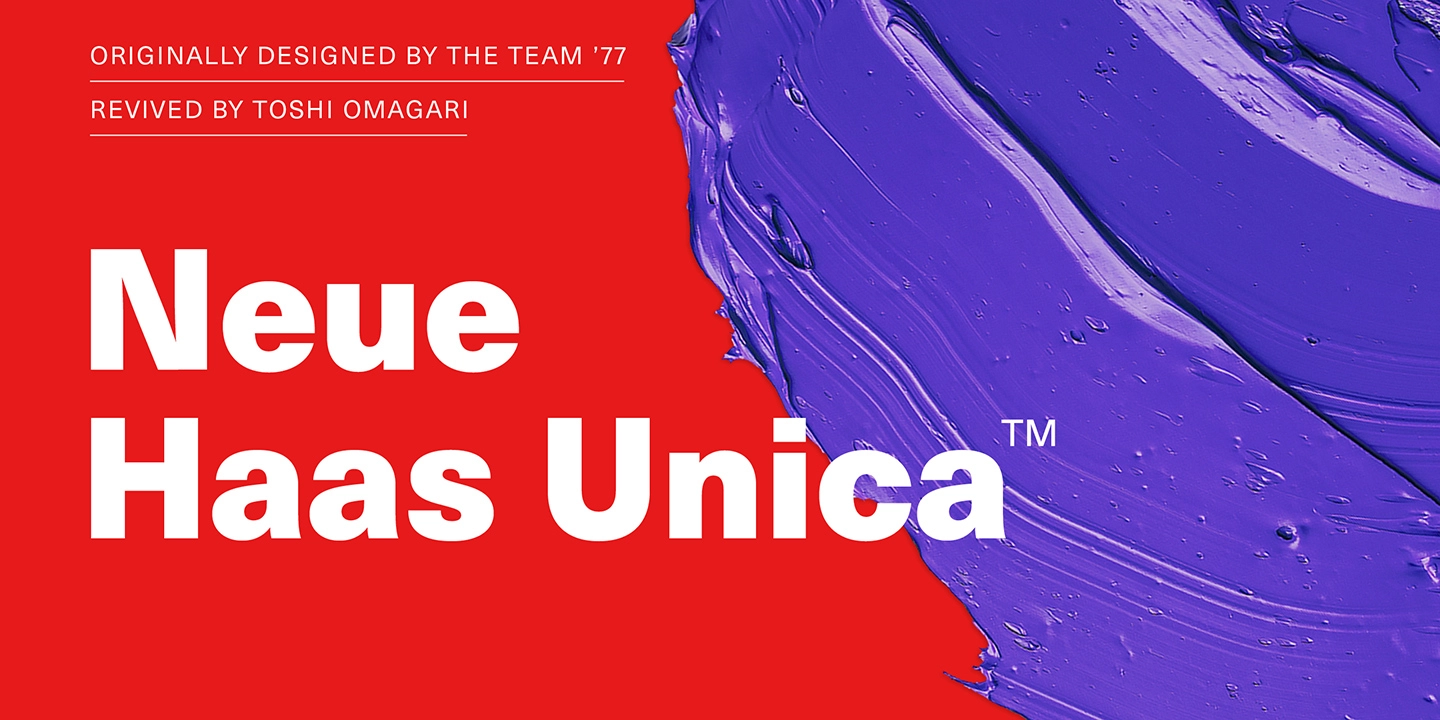 Ejemplo de fuente Neue Haas Unica #1