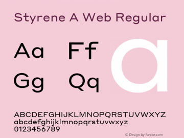 Ejemplo de fuente Styrene A Web #2