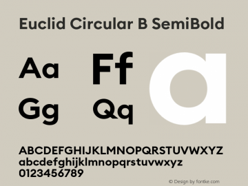 Ejemplo de fuente Euclid Circular #2