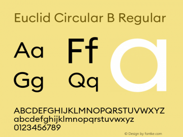 Ejemplo de fuente Euclid Circular B #1