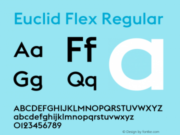 Ejemplo de fuente Euclid Flex #1