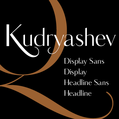 Ejemplo de fuente Kudryashev Display #1