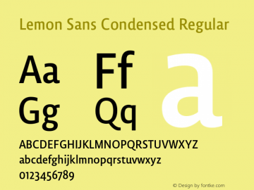 Ejemplo de fuente Lemon Sans Condensed #1