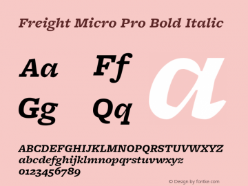 Ejemplo de fuente FreightMicro Pro #2