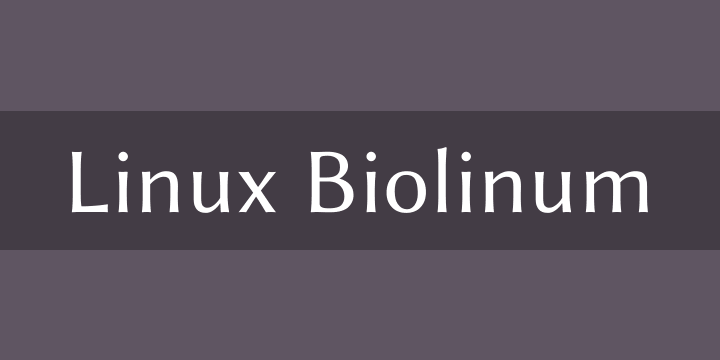 Ejemplo de fuente Linux Biolinum #1