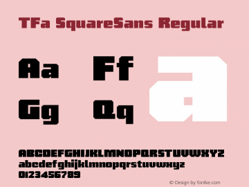 Ejemplo de fuente TFa SquareSans #1