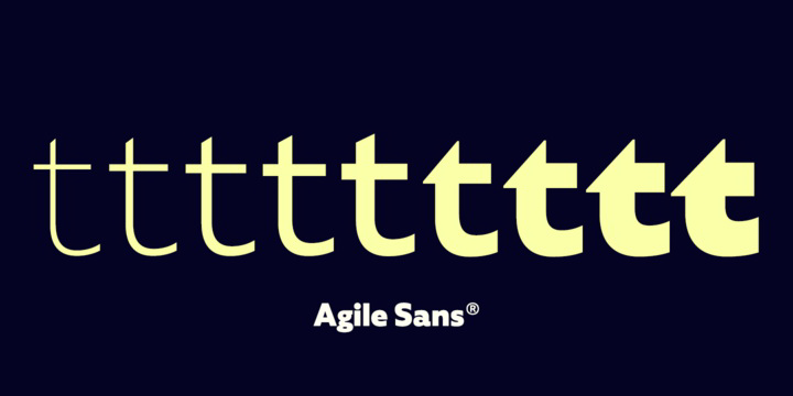 Ejemplo de fuente Agile Sans #14