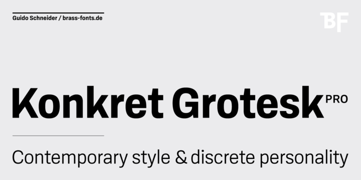 Ejemplo de fuente BF Konkret Grotesk Pro #1