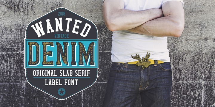 Ejemplo de fuente Wanted Denim #4