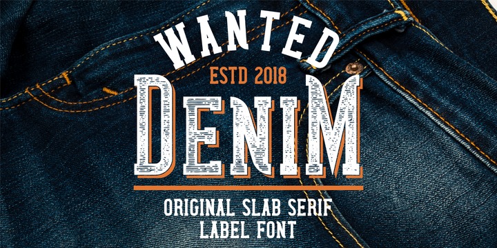 Ejemplo de fuente Wanted Denim #1