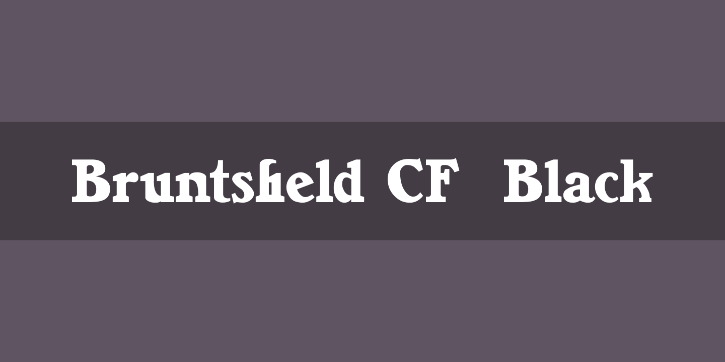 Ejemplo de fuente Bruntsfield CF #1