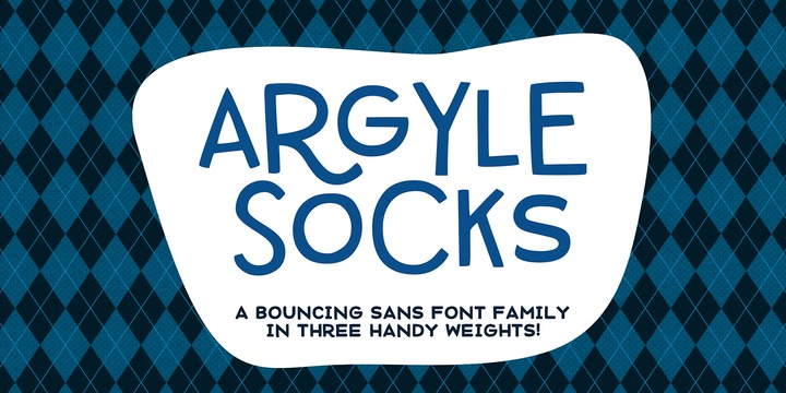 Ejemplo de fuente Argyle Socks #1