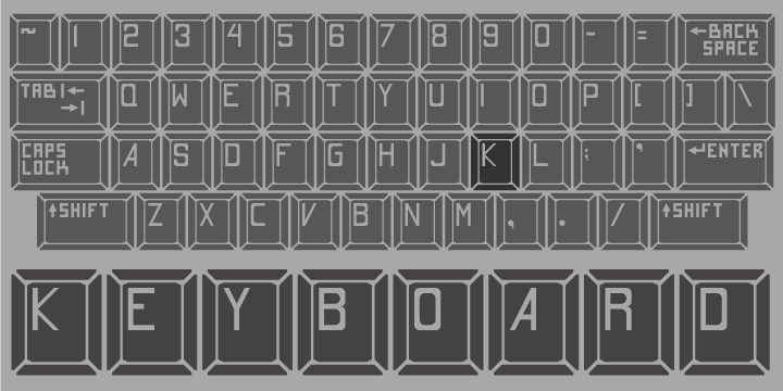 Ejemplo de fuente Keyboard #1