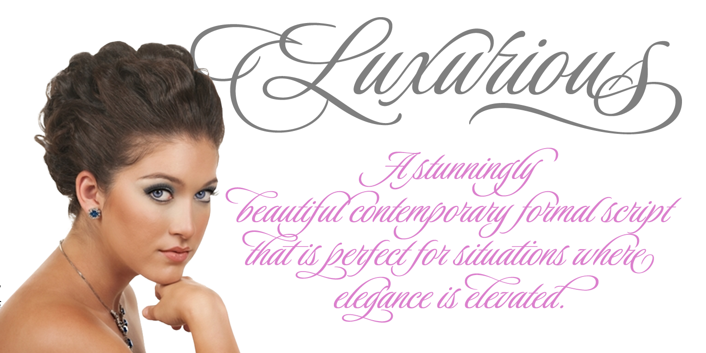 Ejemplo de fuente Luxurious #4