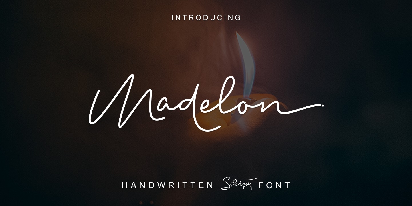 Ejemplo de fuente Madelon Script #1