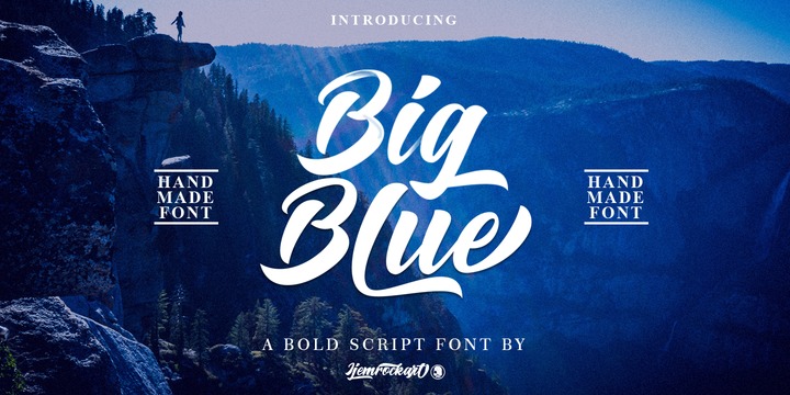 Ejemplo de fuente Big Blue Script #1