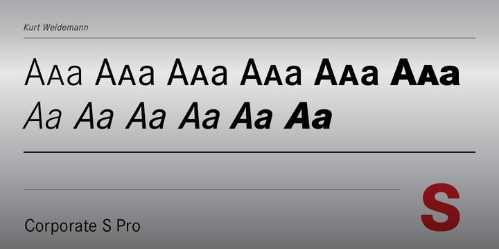 Ejemplo de fuente Corporate S Pro #1
