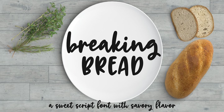 Ejemplo de fuente Breaking Bread #1