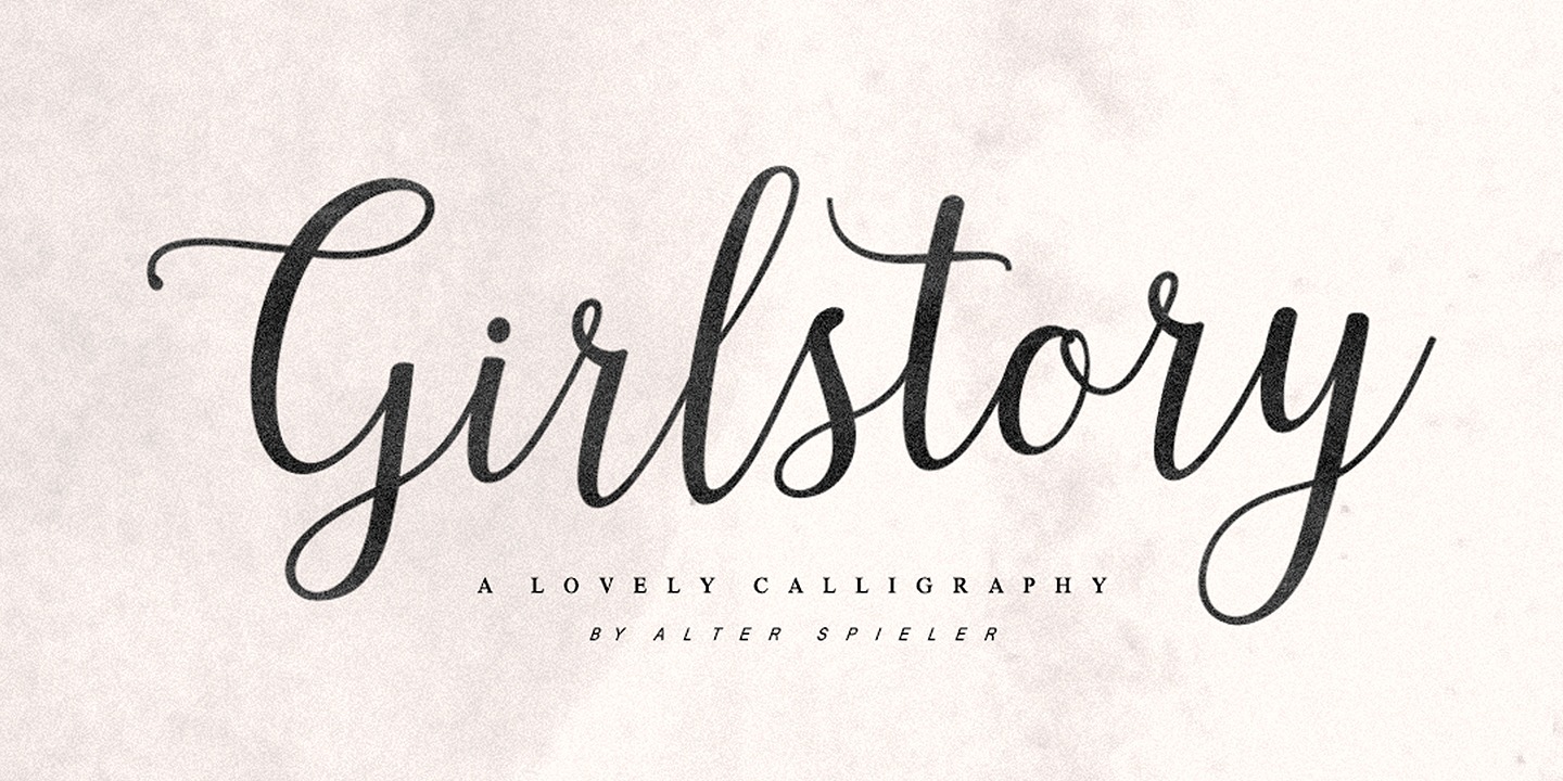 Ejemplo de fuente Girlstory Script #1