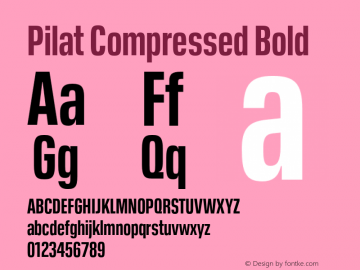 Ejemplo de fuente Pilat Compressed #1